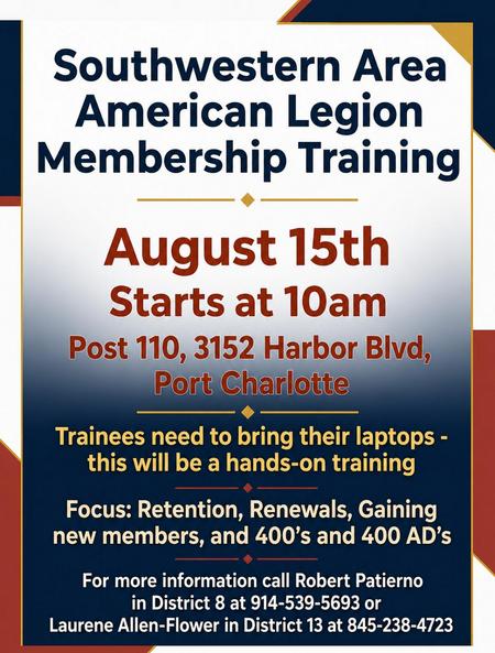 Southwestern Area American Legion Membership Training